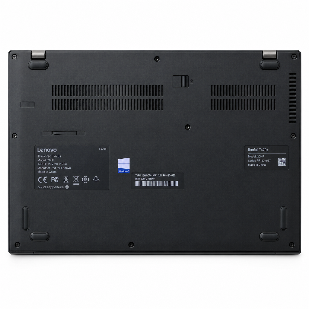 Lenovo ThinkPad T470s - Bottom View